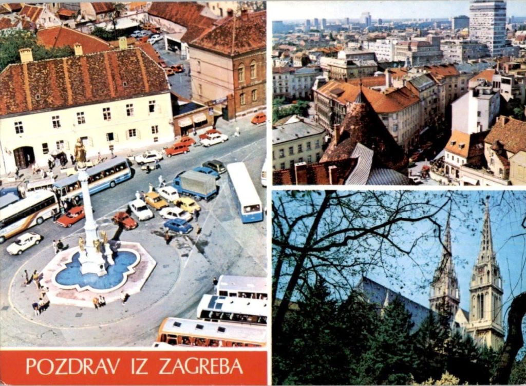 Razglednica Zagreb 1985. godine